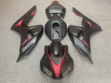 Matt Schwarz & Rot 2006-2007 Honda CBR1000RR Motorrad Verkleidungen