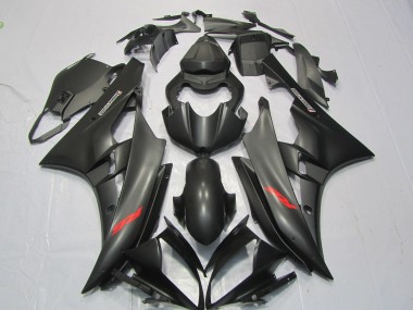 Matt Schwarz-Rot Aufkleber 2006-2007 Yamaha R6 Motorrad Verkleidungen