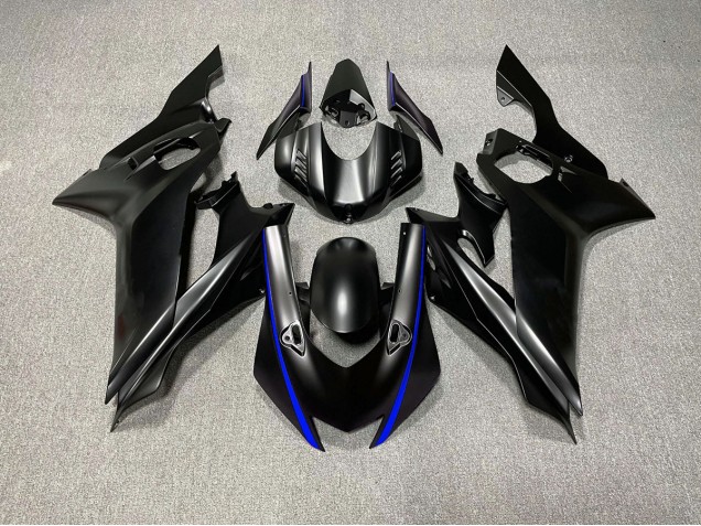Matt Schwarze & Blaue Akzente 2017-2021 Yamaha R6 Motorrad Verkleidungen Matt Schwarze & Blaue Akzente 2017-2021 Yamaha R6 Motorrad Verkleidungen