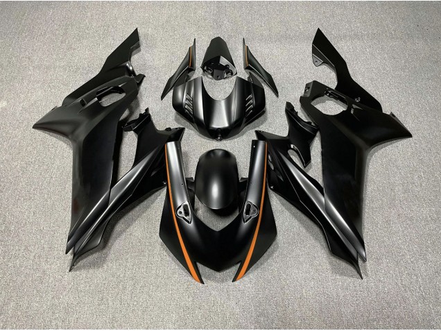 Matt Schwarze & Orange Akzente 2017-2021 Yamaha R6 Motorrad Verkleidungen Matt Schwarze & Orange Akzente 2017-2021 Yamaha R6 Motorrad Verkleidungen