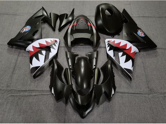 Matt Schwarzer Betty Bomber 2004-2005 Kawasaki ZX10R Motorrad Verkleidungen Matt Schwarzer Betty Bomber 2004-2005 Kawasaki ZX10R Motorrad Verkleidungen