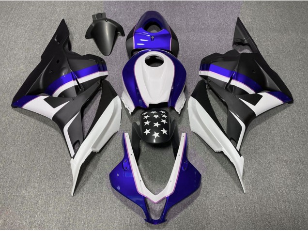 Matt Schwarzer & Tiefes Blauer Stern 2009-2012 Honda CBR600RR Motorrad Verkleidungen Matt Schwarzer & Tiefes Blauer Stern 2009-2012 Honda CBR600RR Motorrad Verkleidungen
