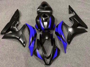 Matt Schwarzes & Blaues Design 2007-2008 Honda CBR600RR Motorrad Verkleidungen