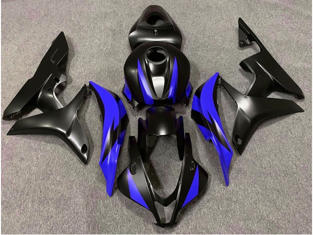 Matt Schwarzes & Blaues Design 2007-2008 Honda CBR600RR Motorrad Verkleidungen Matt Schwarzes & Blaues Design 2007-2008 Honda CBR600RR Motorrad Verkleidungen
