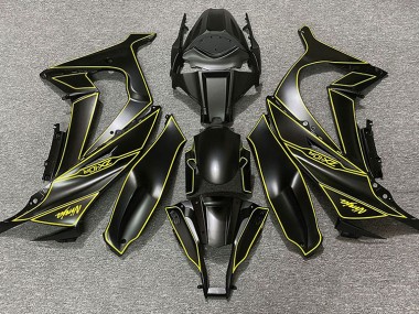 Matt Schwarzes & Gelbes Futter 2011-2015 Kawasaki ZX10R Motorrad Verkleidungen