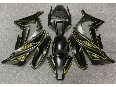 Matt Schwarzes & Gelbes Futter 2011-2015 Kawasaki ZX10R Motorrad Verkleidungen