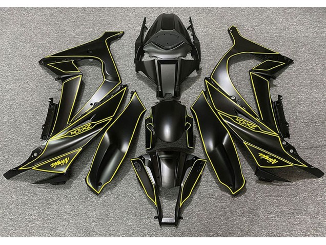 Matt Schwarzes & Gelbes Futter 2011-2015 Kawasaki ZX10R Motorrad Verkleidungen Matt Schwarzes & Gelbes Futter 2011-2015 Kawasaki ZX10R Motorrad Verkleidungen