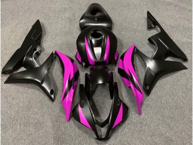 Matt Schwarzes & Rosa Design 2007-2008 Honda CBR600RR Motorrad Verkleidungen
