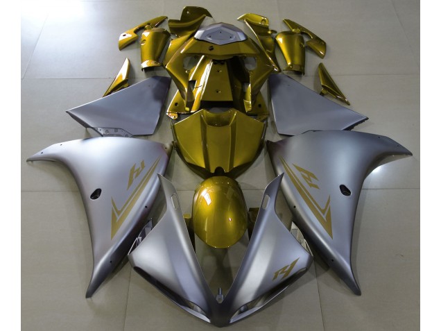 Matt Silber & Gold 2009-2011 Yamaha R1 Motorrad Verkleidungen Matt Silber & Gold 2009-2011 Yamaha R1 Motorrad Verkleidungen