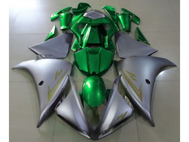 Matt Silber & Grün 2009-2011 Yamaha R1 Motorrad Verkleidungen