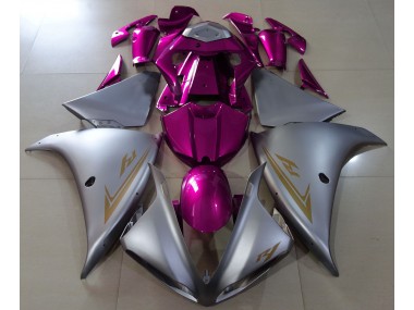 Matt Silber & Pink 2009-2011 Yamaha R1 Motorrad Verkleidungen
