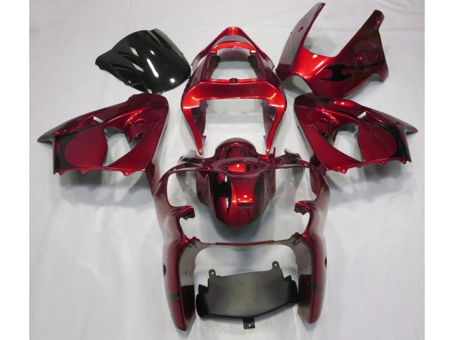 Metallic Rot 2000-2002 Kawasaki ZX6R Motorrad Verkleidungen Metallic Rot 2000-2002 Kawasaki ZX6R Motorrad Verkleidungen