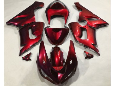 Metallic Rot 2005-2006 Kawasaki ZX6R Motorrad Verkleidungen