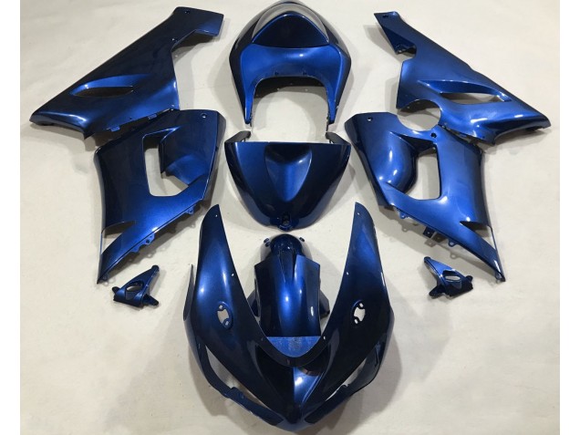 Metallicblau 2005-2006 Kawasaki ZX6R Motorrad Verkleidungen Metallicblau 2005-2006 Kawasaki ZX6R Motorrad Verkleidungen