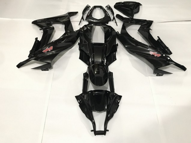 Metallicschwarz 2009-2012 Kawasaki ZX6R Motorrad Verkleidungen Metallicschwarz 2009-2012 Kawasaki ZX6R Motorrad Verkleidungen