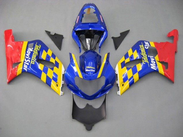 Movistar 2001-2003 Suzuki GSXR 600-750 Motorrad Verkleidungen Movistar 2001-2003 Suzuki GSXR 600-750 Motorrad Verkleidungen