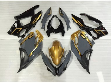 Nardo Grau & Gold 2018-2023 Kawasaki Ninja 400 Motorrad Verkleidungen