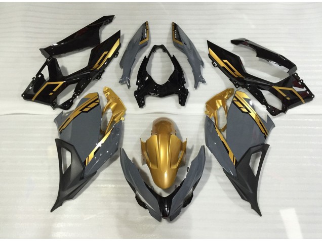 Nardo Grau & Gold 2018-2023 Kawasaki Ninja 400 Motorrad Verkleidungen Nardo Grau & Gold 2018-2023 Kawasaki Ninja 400 Motorrad Verkleidungen