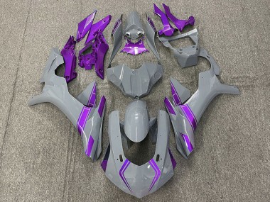 Nardo Grau & Lila Akzente 2015-2019 Yamaha R1 Motorrad Verkleidungen