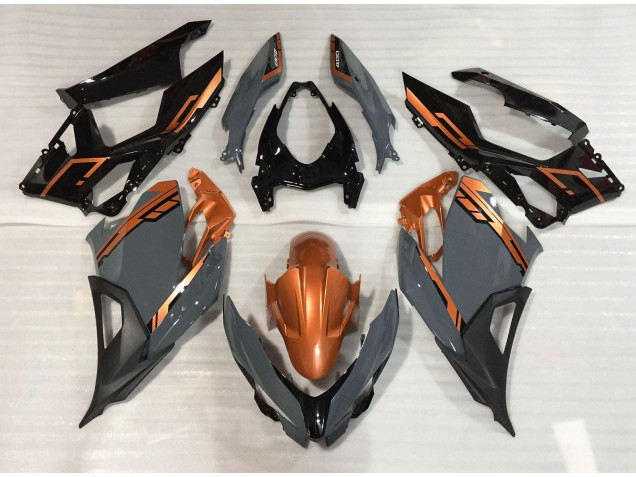 Nardo Grau & Orange 2018-2023 Kawasaki Ninja 400 Motorrad Verkleidungen Nardo Grau & Orange 2018-2023 Kawasaki Ninja 400 Motorrad Verkleidungen