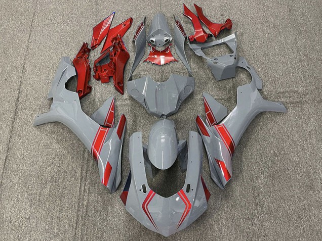 Nardo Grau & Rot Akzente 2015-2019 Yamaha R1 Motorrad Verkleidungen Nardo Grau & Rot Akzente 2015-2019 Yamaha R1 Motorrad Verkleidungen
