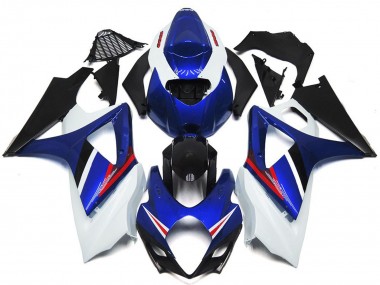 OEM Stil Glanz Blau & Weiß Rot 2007-2008 Suzuki GSXR 1000 Motorrad Verkleidungen