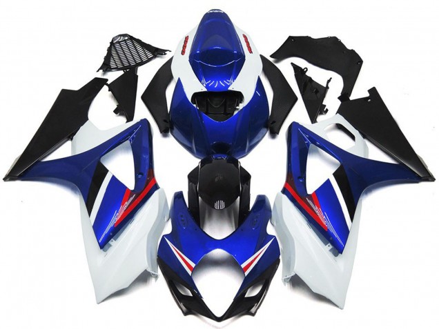 OEM Stil Glanz Blau & Weiß Rot 2007-2008 Suzuki GSXR 1000 Motorrad Verkleidungen OEM Stil Glanz Blau & Weiß Rot 2007-2008 Suzuki GSXR 1000 Motorrad Verkleidungen