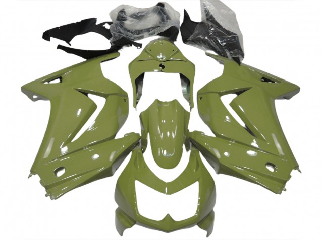 Oliv Glänzend 2008-2012 Kawasaki Ninja 250 Motorrad Verkleidungen Oliv Glänzend 2008-2012 Kawasaki Ninja 250 Motorrad Verkleidungen