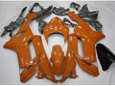 Orange Glänzend 2007-2008 Kawasaki ZX6R Motorrad Verkleidungen