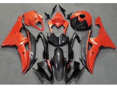 Orange Glänzend & Kohlefaser 2008-2016 Yamaha R6 Motorrad Verkleidungen