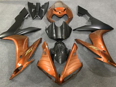 Orange Glänzend & Kohlefaser Stil 2004-2006 Yamaha R1 Motorrad Verkleidungen