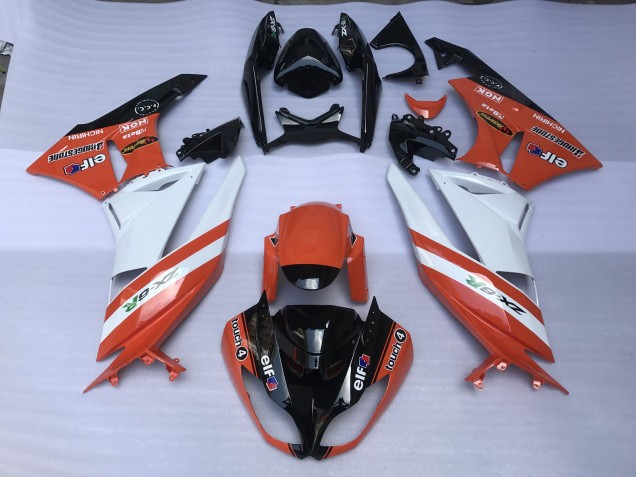 Orange Glänzend & Logos 2009-2012 Kawasaki ZX6R Motorrad Verkleidungen Orange Glänzend & Logos 2009-2012 Kawasaki ZX6R Motorrad Verkleidungen