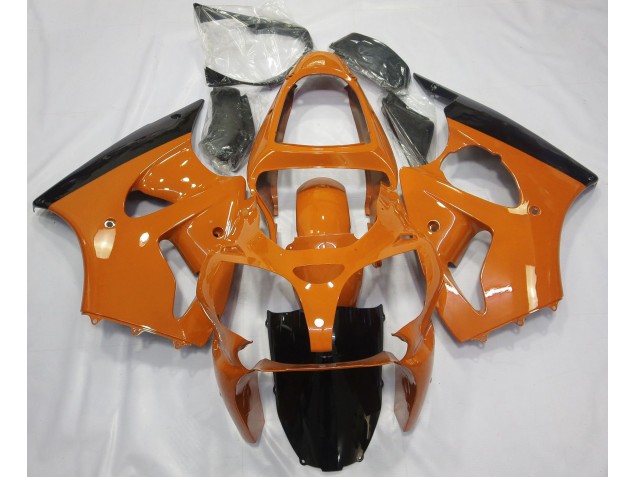 Orange Glänzend & Schwarz 2000-2002 Kawasaki ZX6R Motorrad Verkleidungen Orange Glänzend & Schwarz 2000-2002 Kawasaki ZX6R Motorrad Verkleidungen