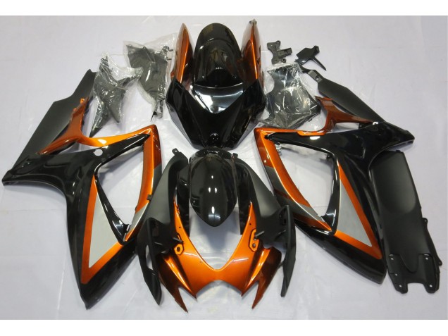 Orange Glänzend & Schwarz 2006-2007 Suzuki GSXR 600-750 Motorrad Verkleidungen Orange Glänzend & Schwarz 2006-2007 Suzuki GSXR 600-750 Motorrad Verkleidungen