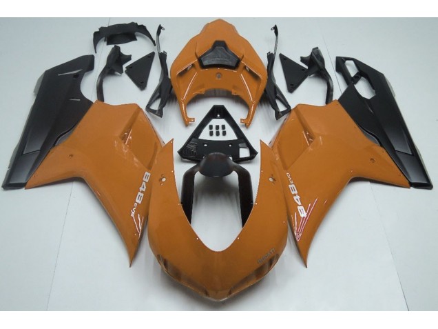 Orange Glänzend & Schwarz 2007-2014 Ducati 848 1098 1198 Motorrad Verkleidungen Orange Glänzend & Schwarz 2007-2014 Ducati 848 1098 1198 Motorrad Verkleidungen