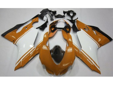 Orange Glänzend Silber & Schwarz 2011-2014 Ducati 1199 Motorrad Verkleidungen
