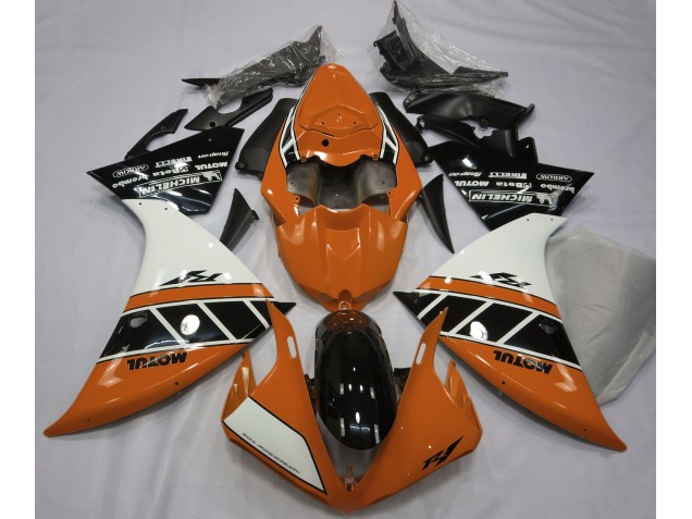 Orange Glänzend Silber & Schwarz 2012-2014 Yamaha R1 Motorrad Verkleidungen Orange Glänzend Silber & Schwarz 2012-2014 Yamaha R1 Motorrad Verkleidungen