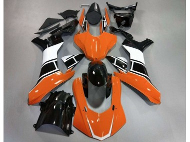 Orange Glänzend Silber & Schwarz 2015-2019 Yamaha R1 Motorrad Verkleidungen