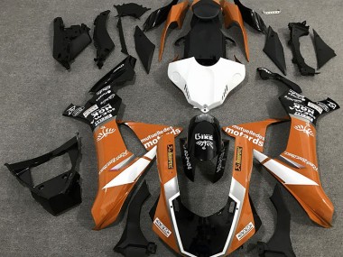 Orange Glänzender Logostil 2015-2019 Yamaha R1 Motorrad Verkleidungen