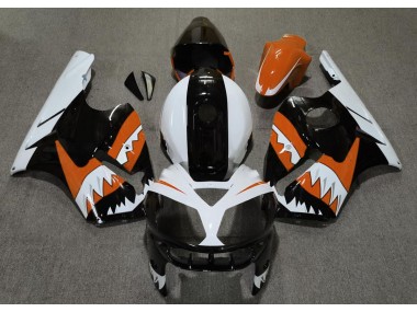 Orange Hai 2002-2005 Kawasaki ZX12R Motorrad Verkleidungen