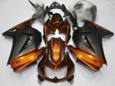 Orange & Matt Schwarz 2008-2012 Kawasaki Ninja 250 Motorrad Verkleidungen