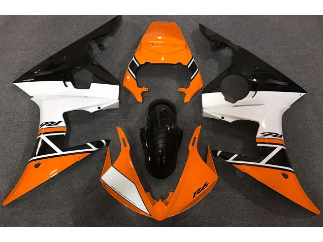 Orange Weiß & Schwarz 2003-2004 Yamaha R6 Motorrad Verkleidungen Orange Weiß & Schwarz 2003-2004 Yamaha R6 Motorrad Verkleidungen