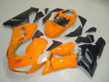 Orange-Schwarz 2005-2006 Kawasaki ZX6R Motorrad Verkleidungen