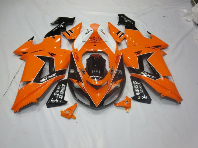 Orange-Schwarz 2006-2007 Kawasaki ZX10R Motorrad Verkleidungen Orange-Schwarz 2006-2007 Kawasaki ZX10R Motorrad Verkleidungen