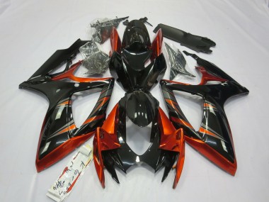 Orange & Schwarz 2006-2007 Suzuki GSXR 600-750 Motorrad Verkleidungen
