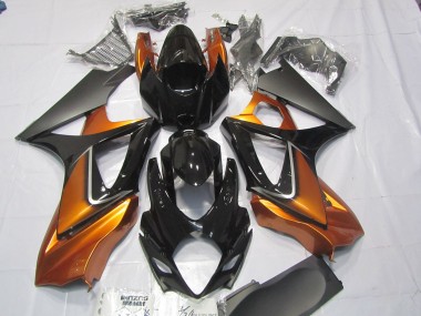 Orange & Schwarz 2007-2008 Suzuki GSXR 1000 Motorrad Verkleidungen