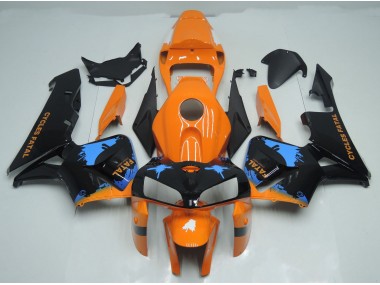 Orange & Schwarz Gespritzt 2005-2006 Honda CBR600RR Motorrad Verkleidungen