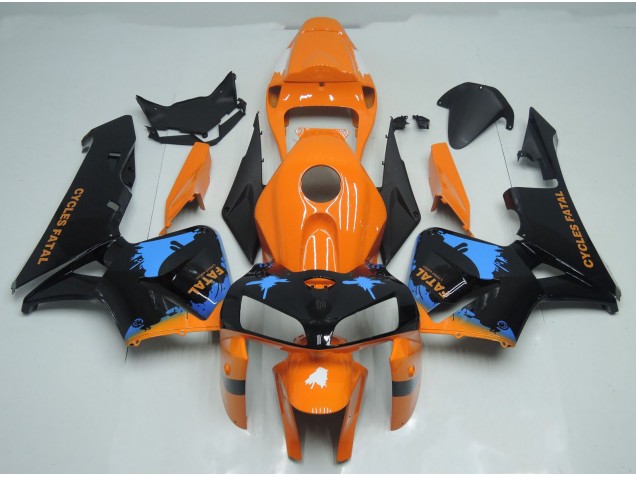 Orange & Schwarz Gespritzt 2005-2006 Honda CBR600RR Motorrad Verkleidungen Orange & Schwarz Gespritzt 2005-2006 Honda CBR600RR Motorrad Verkleidungen