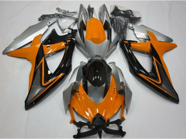 Orange & Silber 2008-2010 Suzuki GSXR 600-750 Motorrad Verkleidungen Orange & Silber 2008-2010 Suzuki GSXR 600-750 Motorrad Verkleidungen