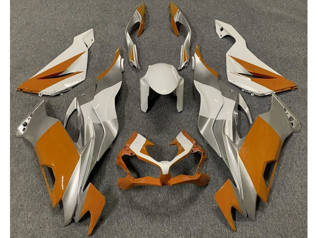 Orangeweiß & Silber 2019-2023 Kawasaki ZX6R Motorrad Verkleidungen Orangeweiß & Silber 2019-2023 Kawasaki ZX6R Motorrad Verkleidungen